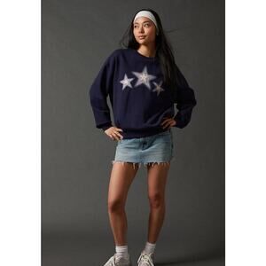 NEW Pacsun Women’s Triple Star Crew Neck Sweatshirt Size M